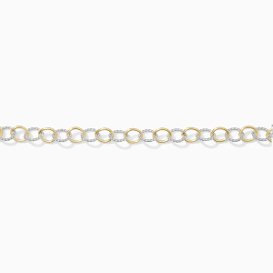 Mixed Metal 14K Gold Filled & Silver Cable Chain