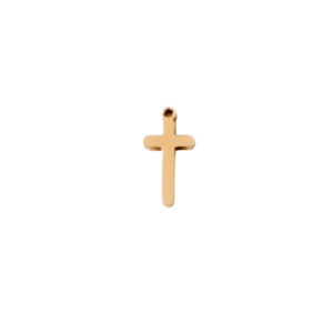 Cross Charm 14K Gold Filled & Sterling Silver