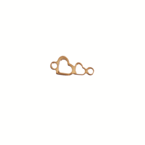 Double Heart Connector 14K Gold Filled & Sterling Silver