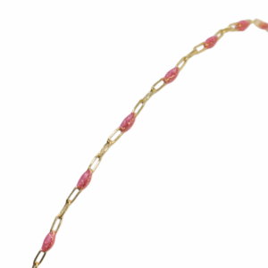 Lavinia Pink Enamel 14K Gold Filled Chain
