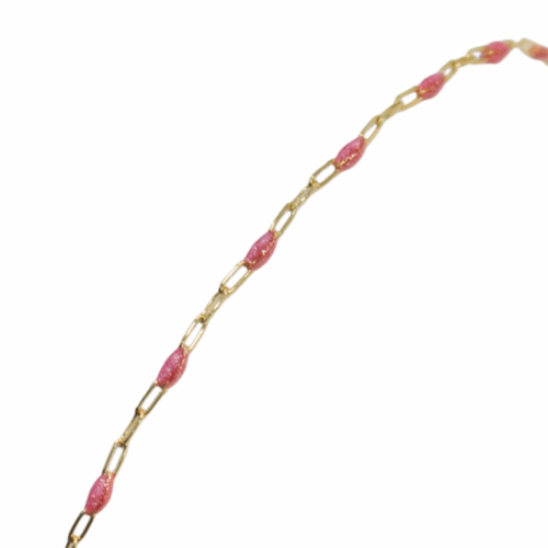 Lavinia Pink Enamel 14K Gold Filled Chain