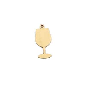 Wine Glass Charm 14K Gold Filled & Sterling Silver