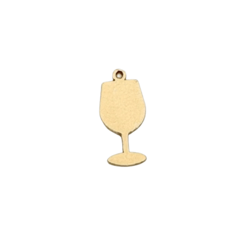Wine Glass Charm 14K Gold Filled & Sterling Silver