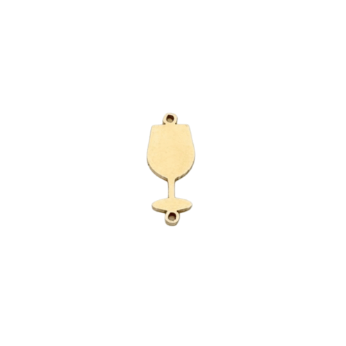 Wine Glass Connector 14K Gold Filled & Sterling Silver