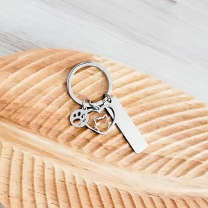 Dog & Cat Paws Key Ring