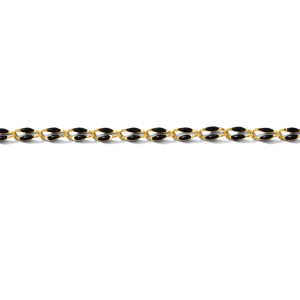 Black Enamel 14K Gold Filled Chain