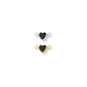 Black Heart Connector 14K Gold Filled & Sterling Silver