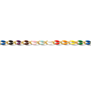 Rainbow Enamel 14K Gold Filled Chain