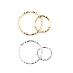 Intertwined Circle Connector 14K Gold Filled & Sterling Silver